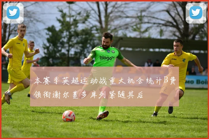 本赛季英超运动战重大机会统计B费领衔谢尔基多库列紧随其后
